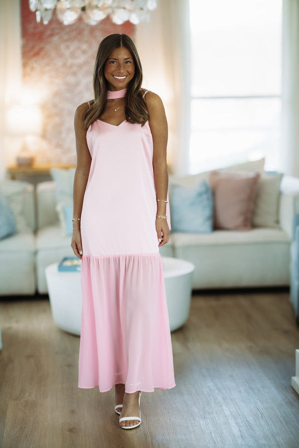 Hazel & Olive CD06525 Pure Magic Maxi Dress - Pink