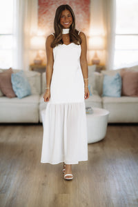 Hazel & Olive CD06525 Pure Magic Maxi Dress - White