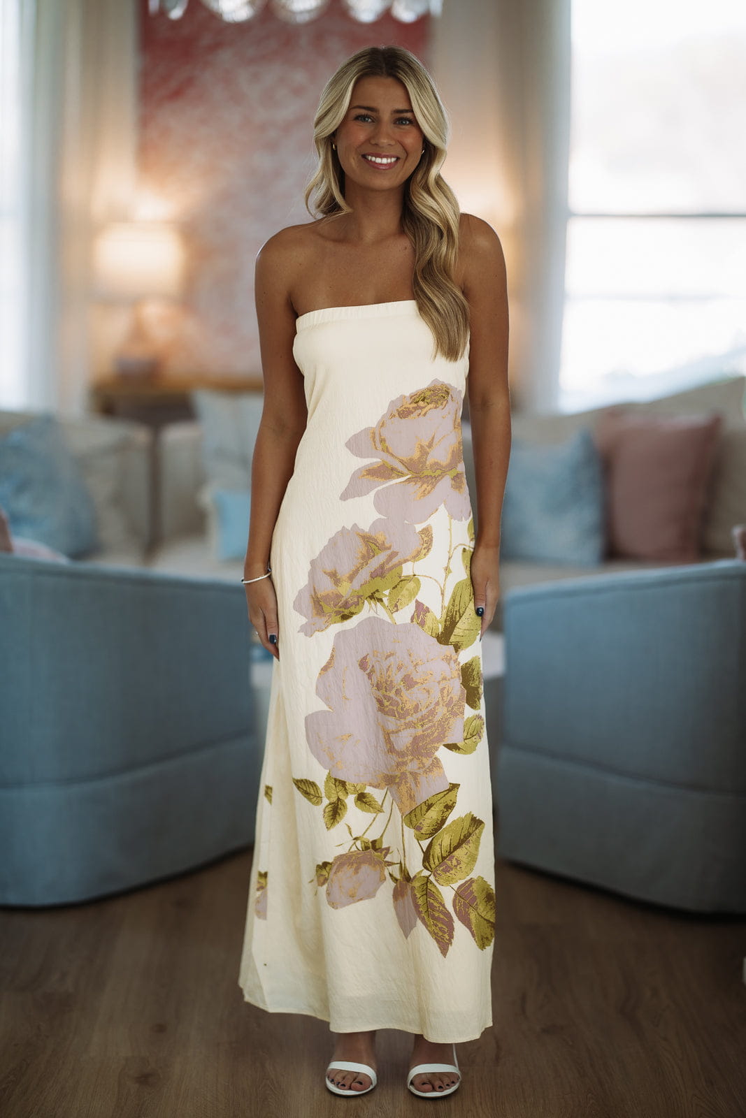 butter yellow strapless maxi dress Masterpiece Strapless Maxi Dress | Yellow | Womens