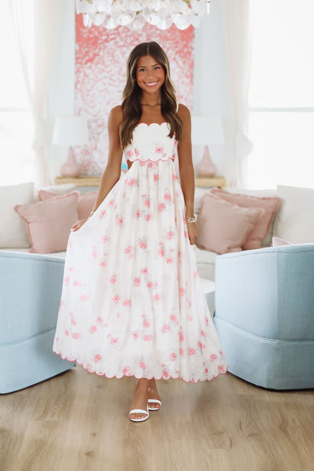 Celebratory Moment Midi Dress - Pink-HAZEL & OLIVE MD5506-Small-