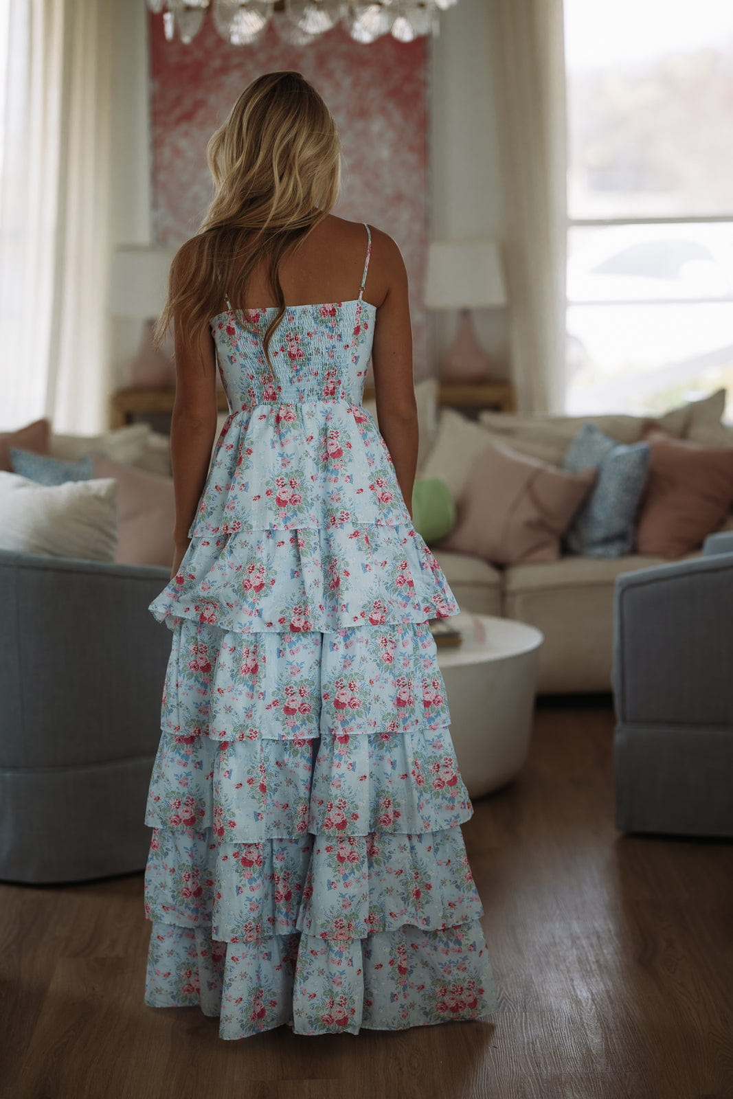 Charlotte Maxi Dress by Amy Jane London - Light Blue, Pink and Red - XS Charlotte Maxi Dress by Amy Jane London - Light Blue, Pink and Red - XS