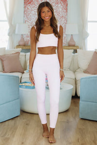 Check Me Out Leggings - Pink and White-HAZEL & OLIVE-Small-