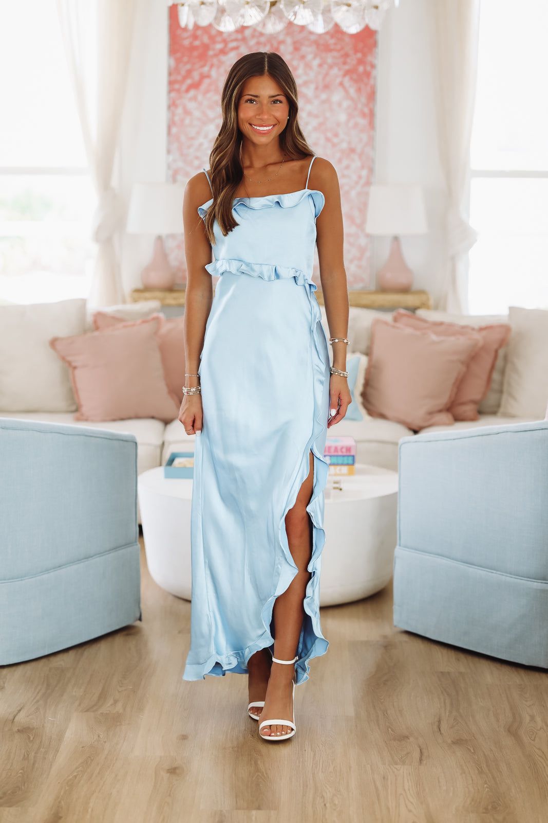 Citrus Spice Maxi Dress - Blue-HAZEL & OLIVE KA0158K-XSmall-