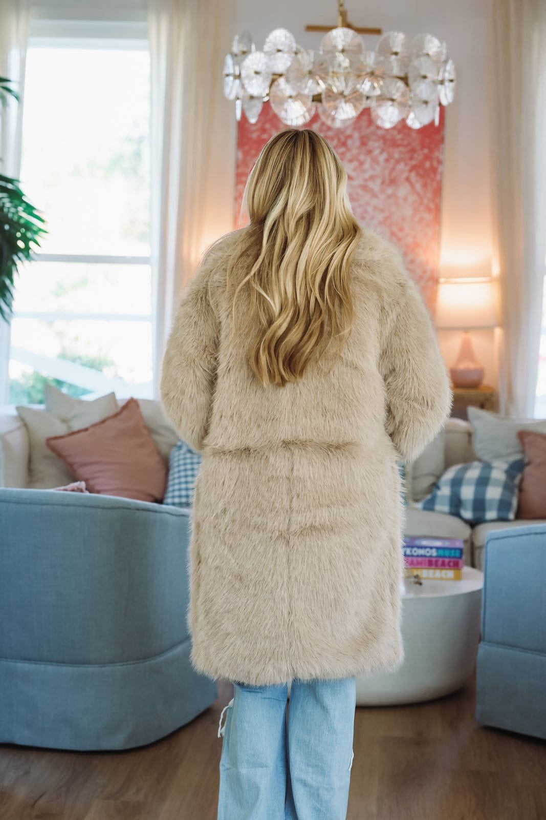 Luxe Frost faux fur Coat - Taupe – Hazel & Olive