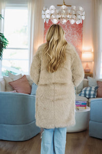 Hazel & Olive CLAFC0061 Luxe Frost Coat - Taupe