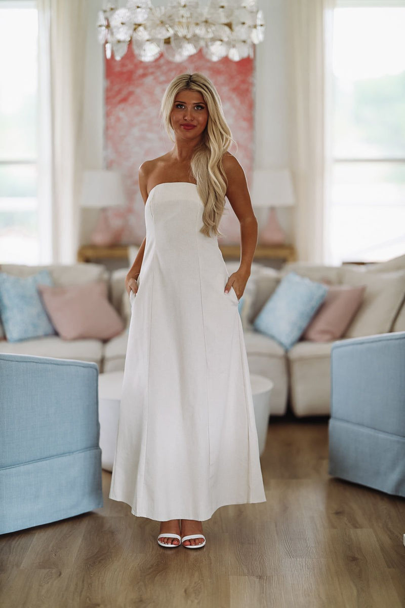 Classic in Linen Maxi Dress