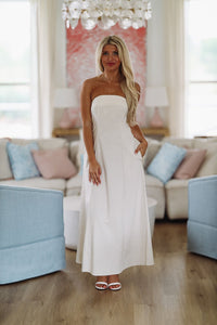 Classic in Linen Maxi Dress - Oatmeal-HAZEL & OLIVE-Small-