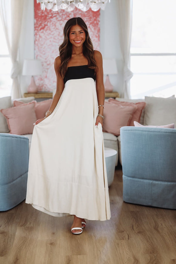 Clove Maxi Dress - Ecru-HAZEL & OLIVE ND/1816-XSmall-