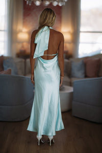 HAZEL & OLIVE CM6080D Daydreamer Maxi Dress - Light Blue