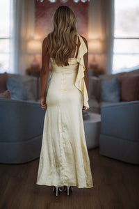 Hazel & Olive CM6300FB02 Edge of Romance Maxi Dress - Butter Yellow