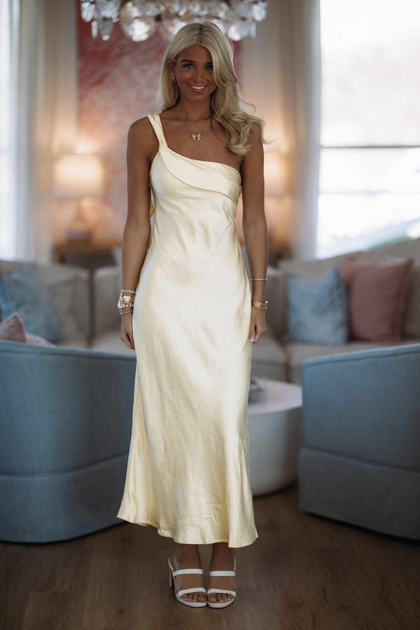 Hazel & Olive CM6300H How Can I Refuse Maxi Dress - Butter Yellow