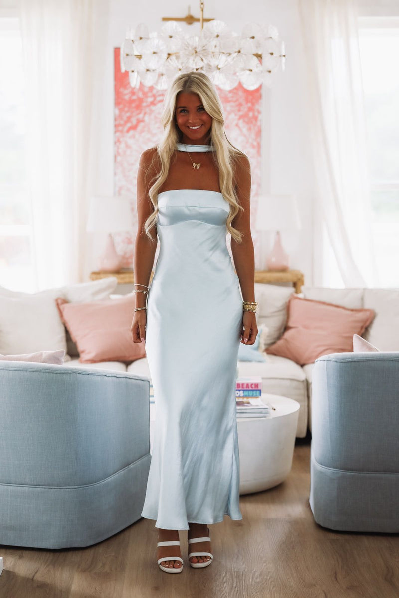 Dancing in the Moonlight Maxi Dress - Baby Blue, Large | Hazel and Olive