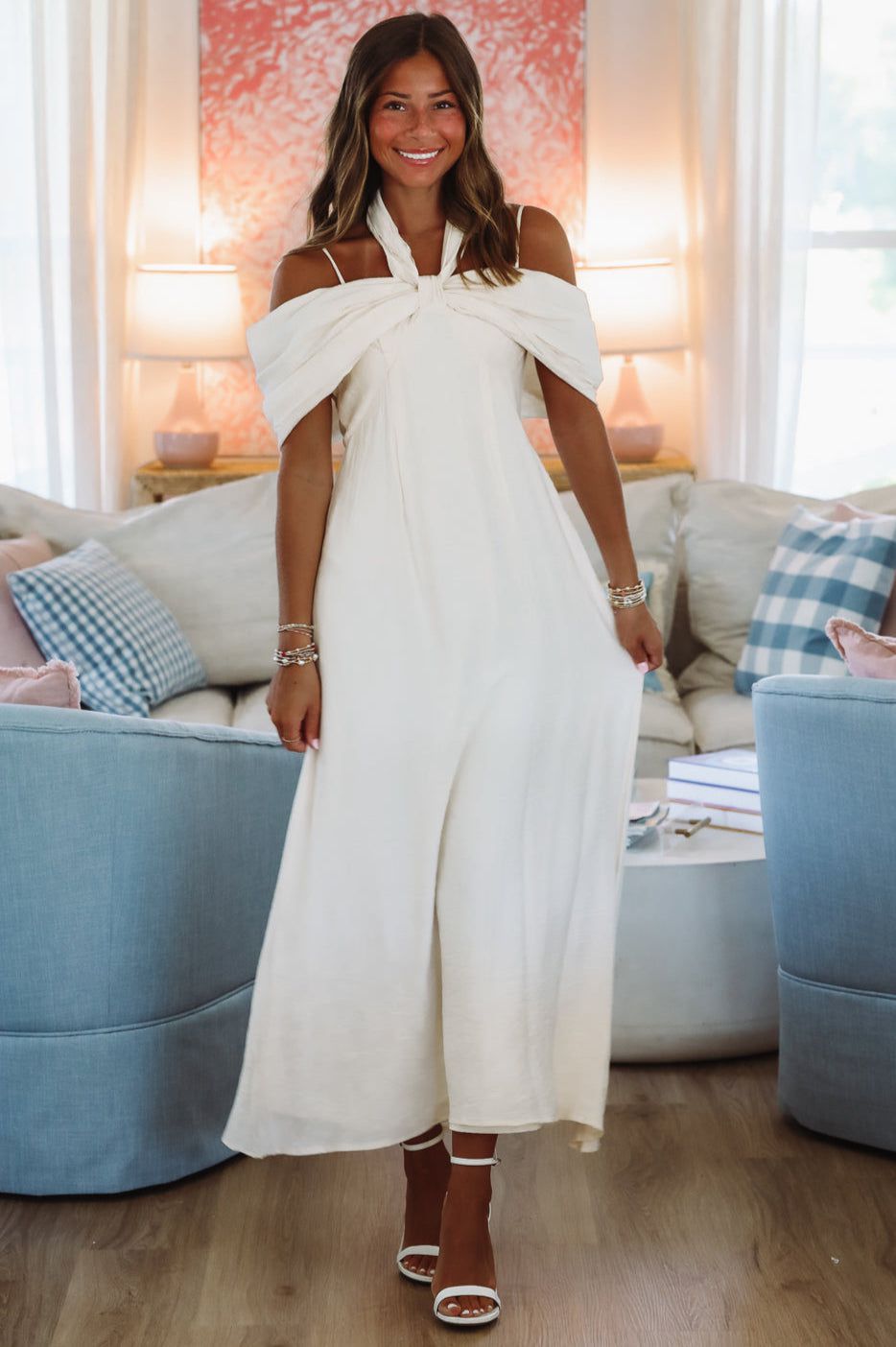 Starlet Maxi Dress - Cream-HAZEL & OLIVE CM6581D-XSmall-