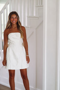 Cocktails on Me Mini Dress - Cream-HAZEL & OLIVE-XSmall-