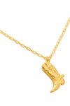 Hazel & Olive Cowgirl Boot Pendant  Necklace - Gold