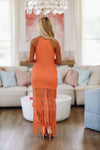 Cozumel Bound Midi Dress - Orange-HAZEL & OLIVE-Small-