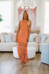 Cozumel Bound Midi Dress - Orange-HAZEL & OLIVE-Small-