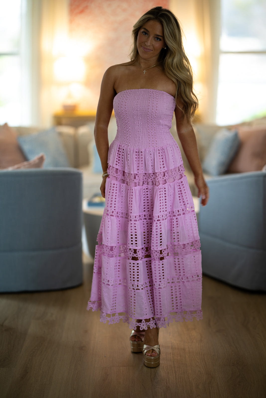 Early Evening Midi Dress - Lavender Pink, Large | Hazel and Olive | Boutique Fashion Early Evening Midi Dress - Lavender Pink, Large | Hazel and Olive | Boutique Fashion