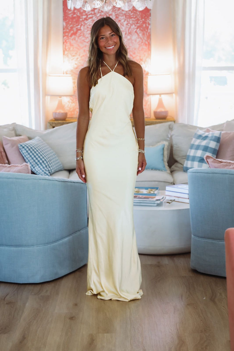 Love Spell Maxi Dress - Butter Yellow-HAZEL & OLIVE D8162-Small-