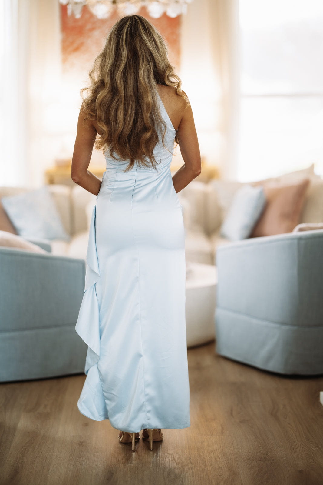 Hazel & Olive D8550 Move With Me Maxi Dress - Light Blue