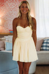 Hazel & Olive D8674 Buttercream Bliss Mini Dress - Lemon Yellow