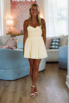 Hazel & Olive D8674 Buttercream Bliss Mini Dress - Lemon Yellow