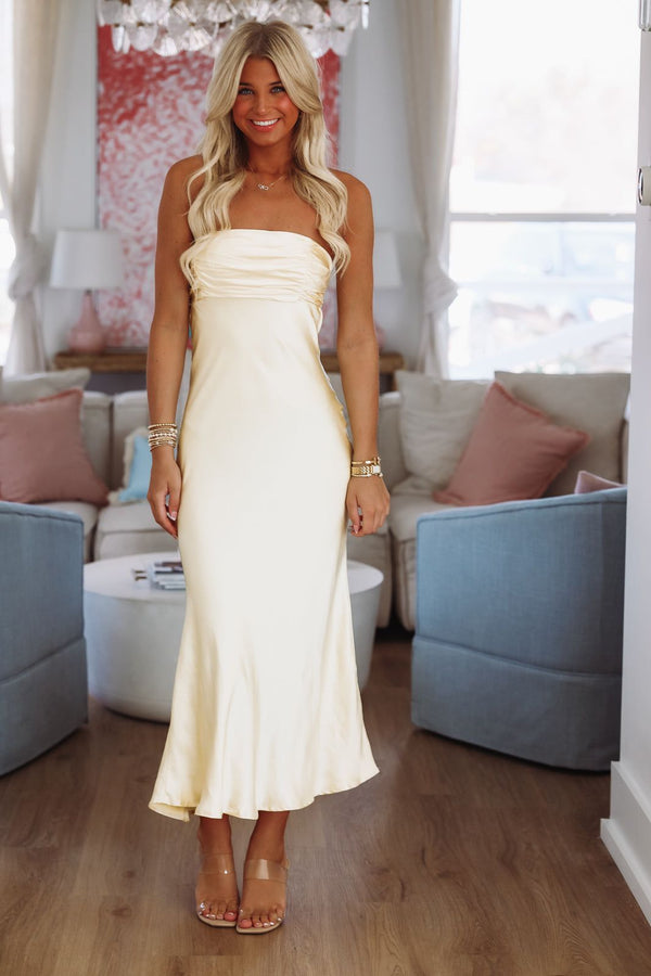 Daffodil Maxi Dress - Yellow-HAZEL & OLIVE CM6320D-XSmall-