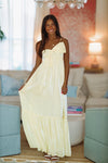 Dance Floor Bound Maxi Dress - Light Yellow-HAZEL & OLIVE HD2231-Small-