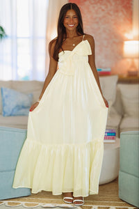 Dance Floor Bound Maxi Dress - Light Yellow-HAZEL & OLIVE HD2231-Small-
