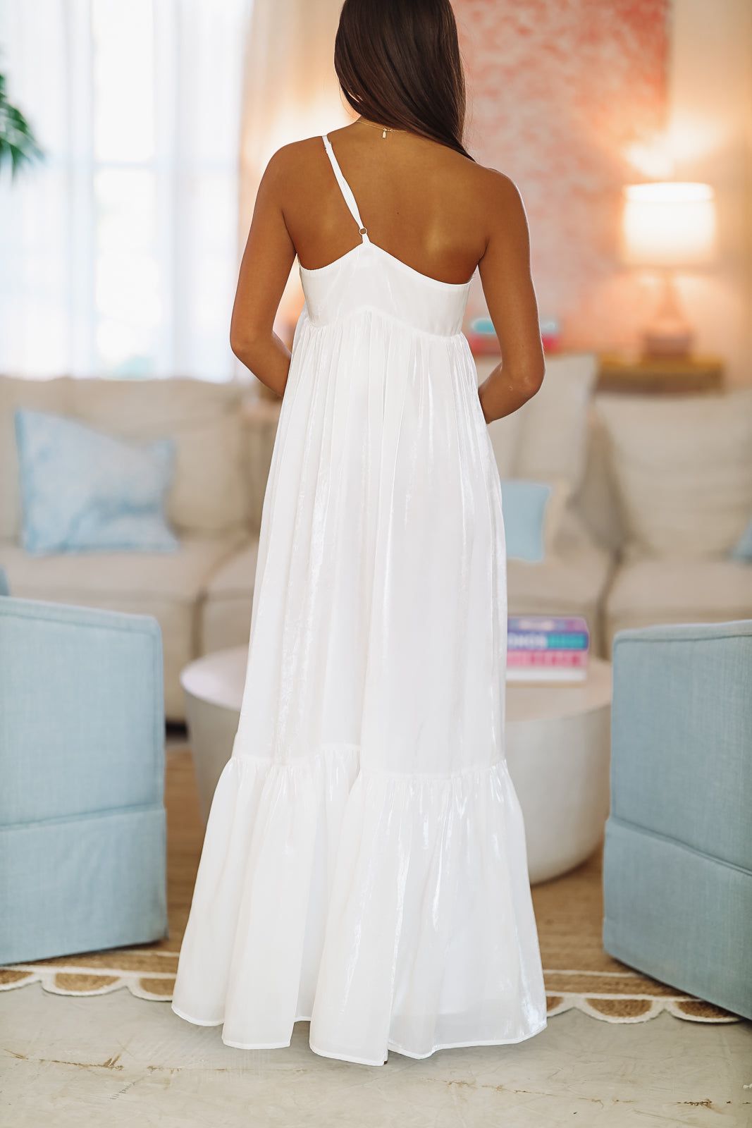 Dance Floor Bound Maxi Dress - White-HAZEL & OLIVE HD2231HO-Small-