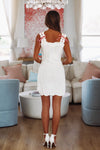 Daytime Love Mini Dress - White-HAZEL & OLIVE SR1456D-Small-
