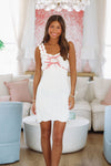 Daytime Love Mini Dress - White-HAZEL & OLIVE SR1456D-Small-