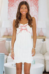 Daytime Love Mini Dress - White-HAZEL & OLIVE SR1456D-Small-