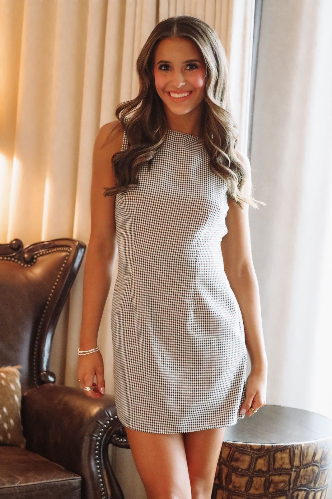 Hazel & Olive DD5217D Biscotti Break Mini Dress - Brown