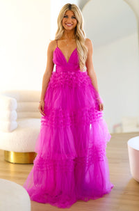 Dear Darling Tiered Maxi Gown - Violet-HAZEL & OLIVE-XS-