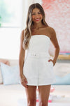 Denim Sunshine Romper - White-HAZEL & OLIVE-Small-