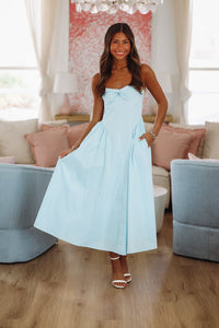 Destene Maxi Dress - Light Blue-HAZEL & OLIVE-XSmall-