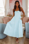 Destene Maxi Dress - Light Blue-HAZEL & OLIVE-XSmall-