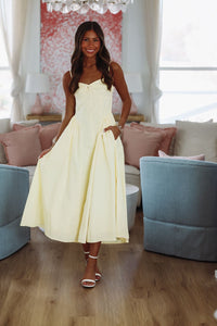Destene Maxi Dress - Light Yellow-HAZEL & OLIVE-XSmall-