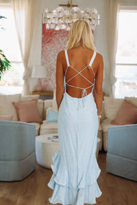 Dew Drops Maxi Dress - Blue-HAZEL & OLIVE KA0211J-XSmall-