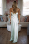 giselle dress in light apple green Maxi Tea Length