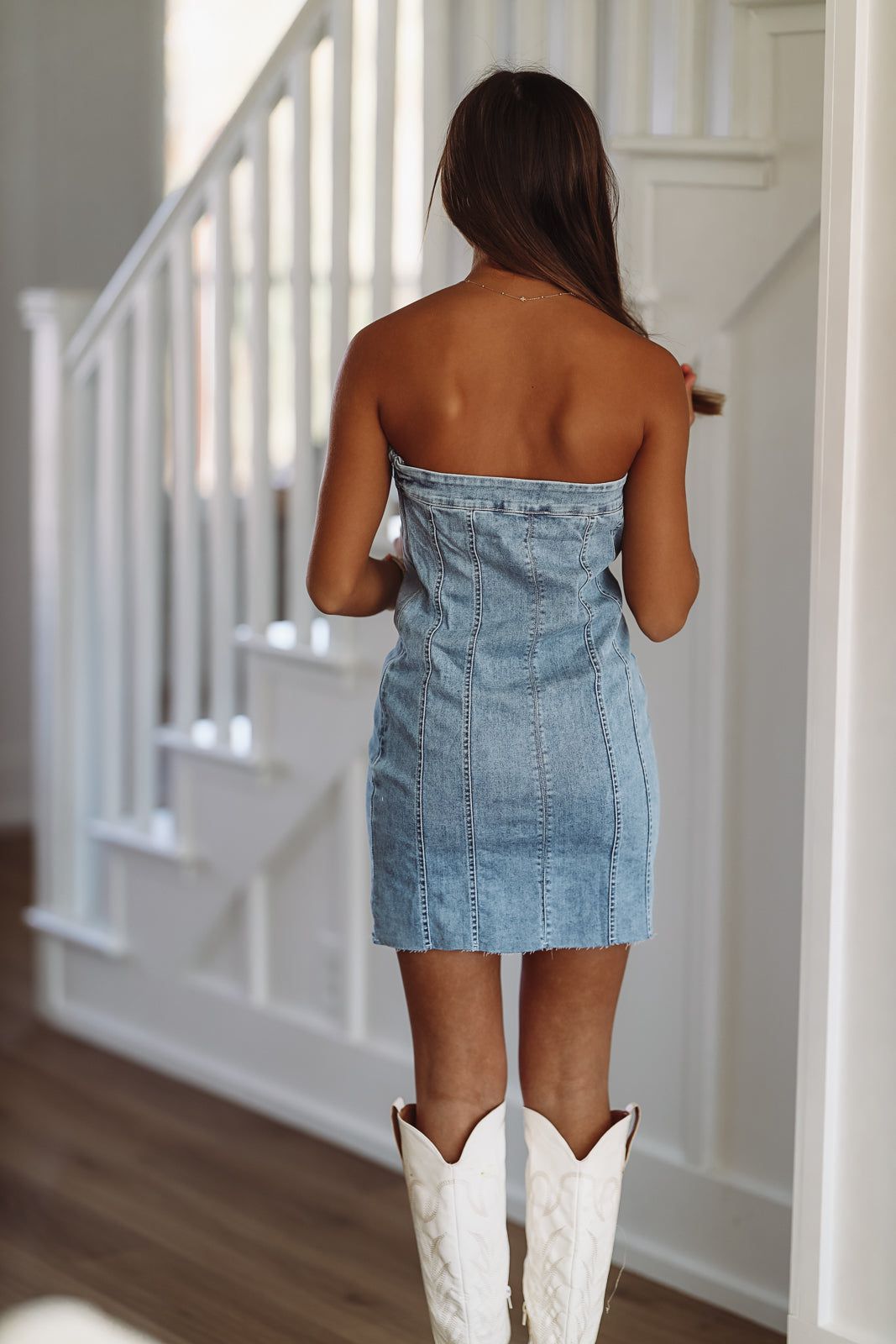 Down to Dallas Denim Dress - Light Wash, Large | Hazel and Olive | Boutique Fashion Down to Dallas Denim Dress - Light Wash, Large | Hazel and Olive | Boutique Fashion