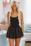 Hazel & Olive DP20334/Black Onyx Glow Active Mini Dress - Black