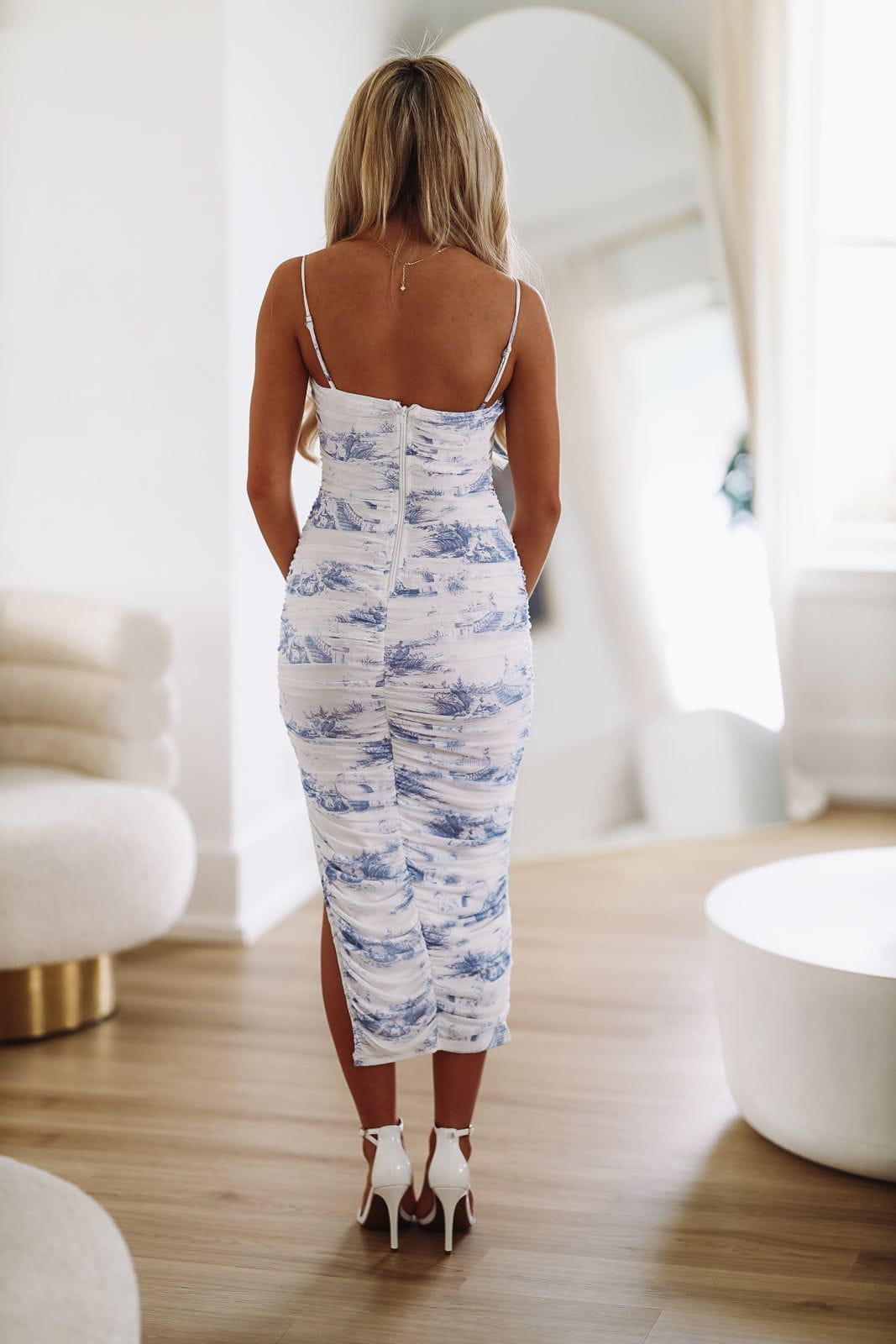 Dream Come True Midi Dress - White and Blue (FINAL SALE) Hazel & Olive Dream Come True Midi Dress - White and Blue (FINAL SALE) Hazel & Olive