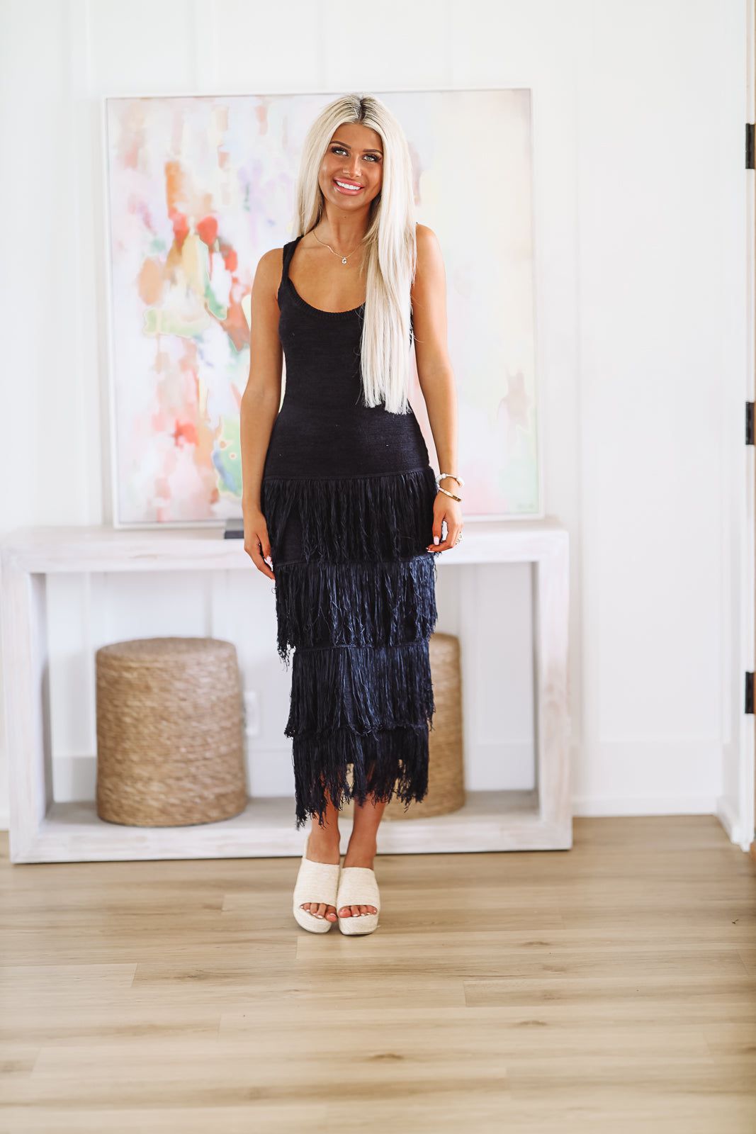 Drinks on the Beach Midi Dress - Black-HAZEL & OLIVE-Small-