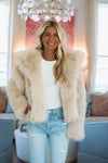 Hazel & Olive E001 Artic Aura Faux Fur Jacket - Beige