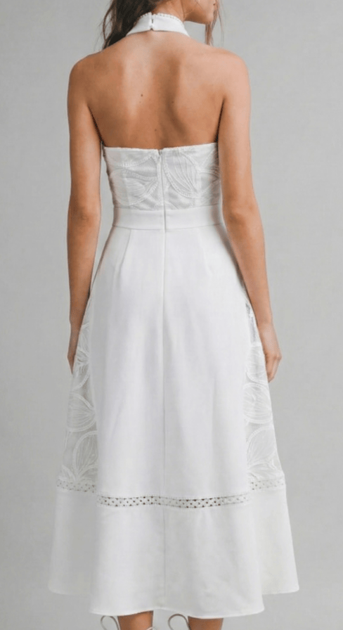 Hazel & Olive ED6096Y 1 in a Million Midi Dress - White