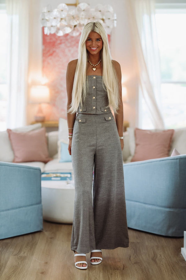 It's About Style Top and Pants Set - Grey-HAZEL & OLIVE EPA61083H-Small-