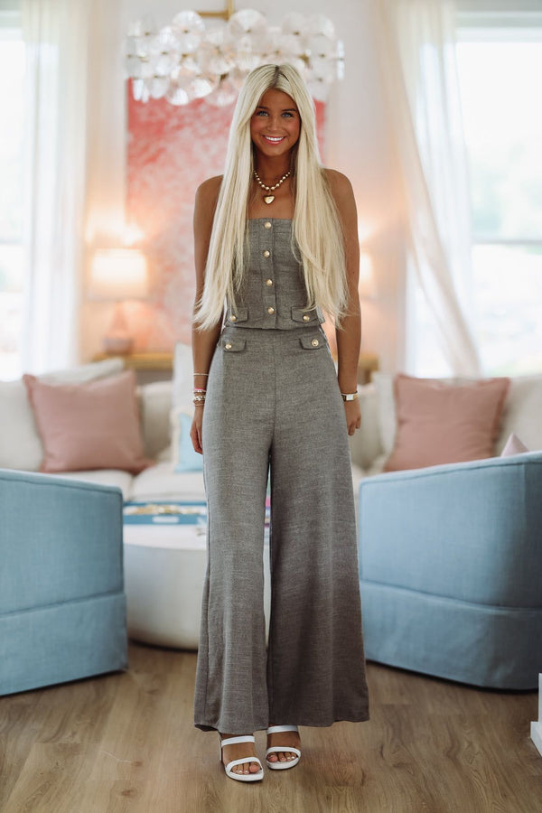It's About Style Top and Pants Set - Grey-HAZEL & OLIVE EPA61083H-Small-