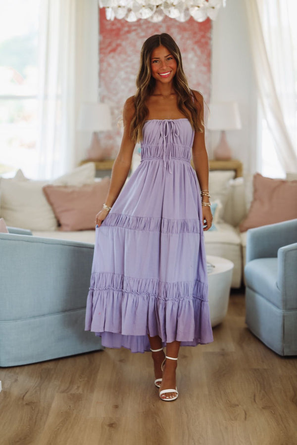 Escape To Paradise Maxi Dress - Lavender-HAZEL & OLIVE-Small-